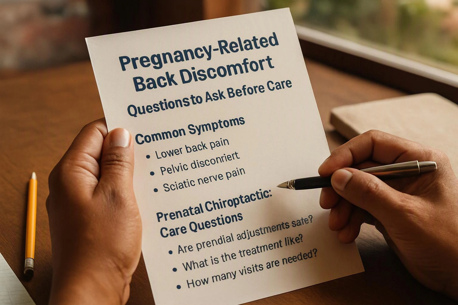 Pregnancy-Related Back Discomfort: Questions to Ask Before Care