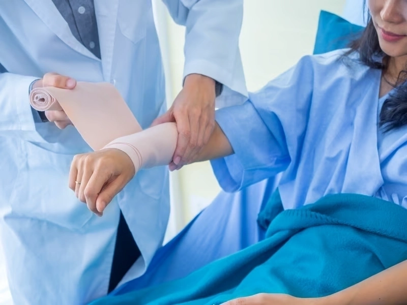 Chiropractic treatment room at Arrowhead Clinic